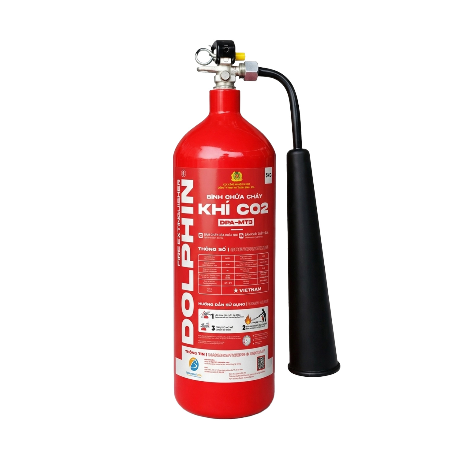 Bình chữa cháy khí CO₂ 3 kg