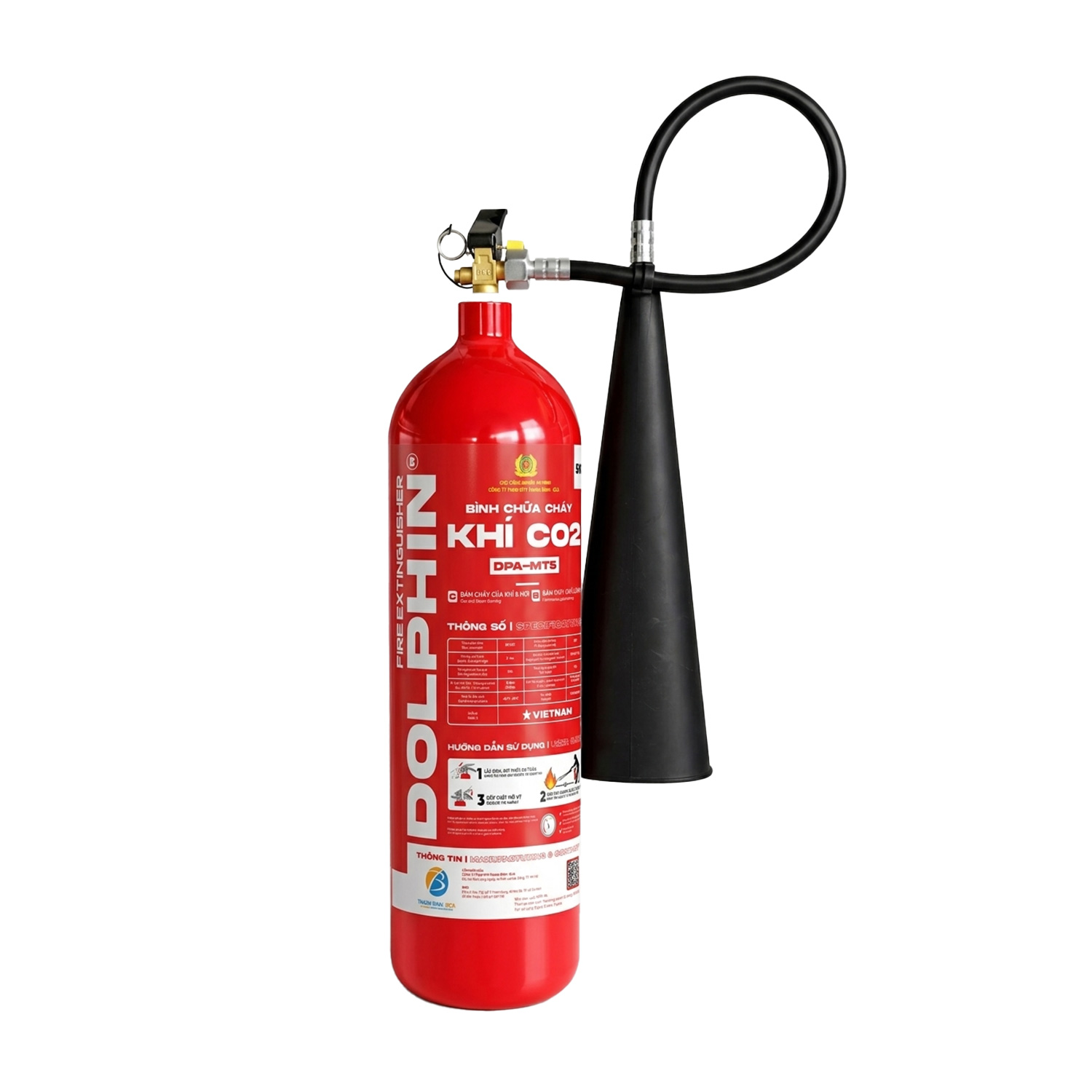 Bình chữa cháy khí CO₂ 5 kg